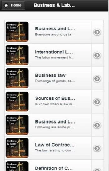 Business and labor law. - Image screenshot of android app