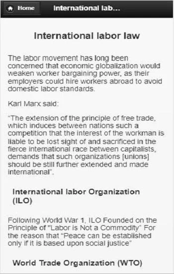 Business and labor law. - Image screenshot of android app