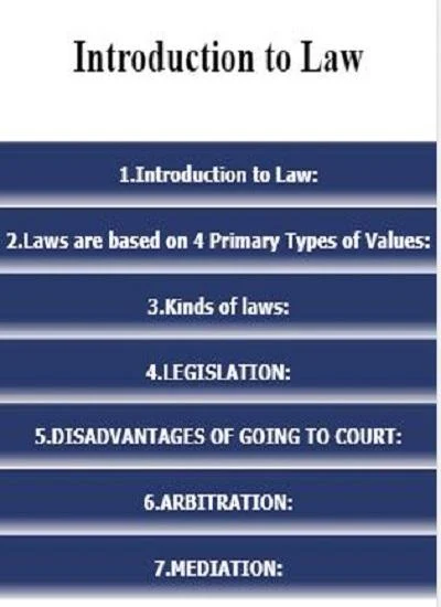 Introduction to Law - Image screenshot of android app