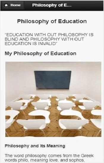 Philosophy of education - Image screenshot of android app