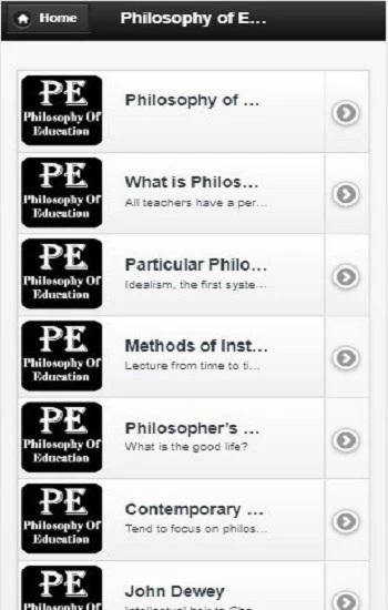 Philosophy of education - Image screenshot of android app