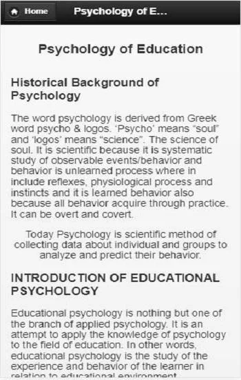 Psychology of education - Image screenshot of android app