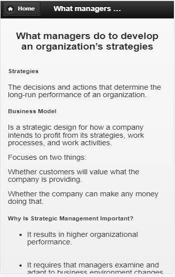 Strategic management - Image screenshot of android app