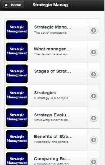 Strategic management - Image screenshot of android app