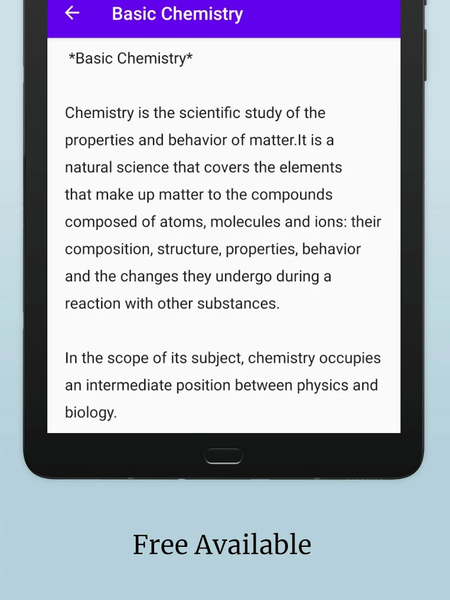 Basic Chemistry - Image screenshot of android app