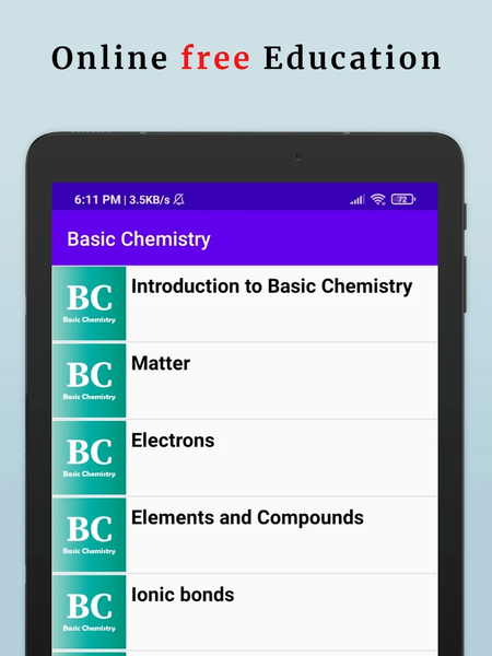 Basic Chemistry - Image screenshot of android app