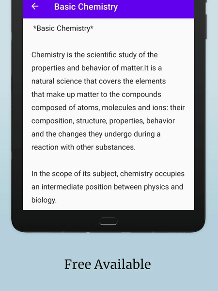 Basic Chemistry - Image screenshot of android app