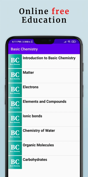 Basic Chemistry - عکس برنامه موبایلی اندروید