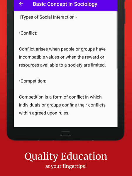 Basic Concept in Sociology - Image screenshot of android app