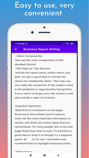Business Report Writing - Image screenshot of android app