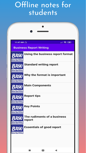 Business Report Writing - Image screenshot of android app