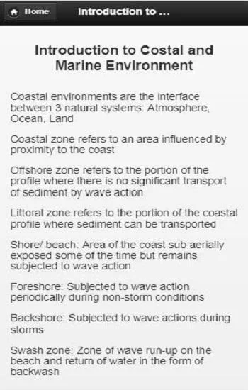 Coastal Marine Environment - Image screenshot of android app