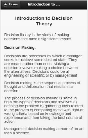 Decision Making - Image screenshot of android app
