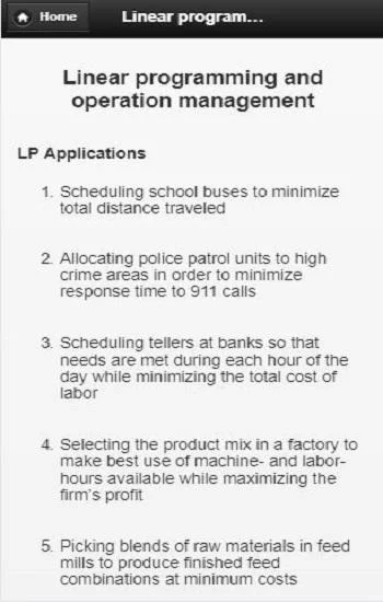 Linear Programming - Image screenshot of android app