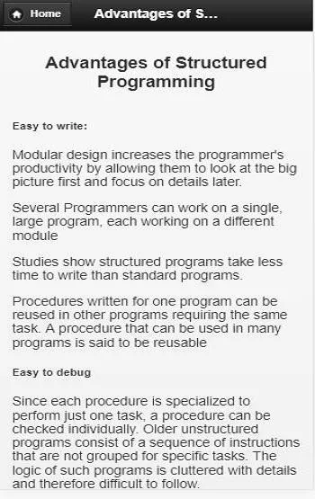 Structured programming - Image screenshot of android app