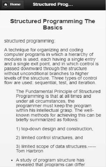 Structured programming - Image screenshot of android app