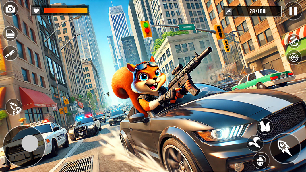 Squirrel Hero 3D Gun Master - Gameplay image of android game