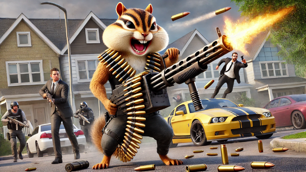 Squirrel Hero 3D Gun Master - Gameplay image of android game