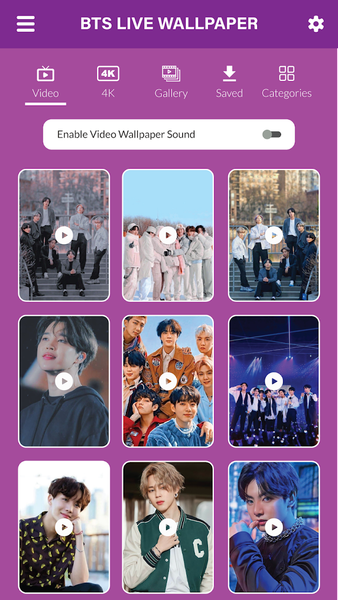 BTS Live Wallpaper Video - عکس برنامه موبایلی اندروید