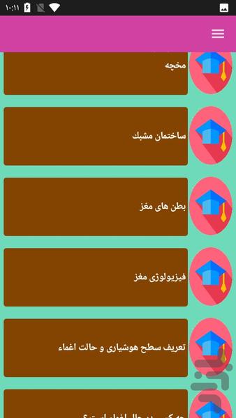 آناتومی اعصاب - عکس برنامه موبایلی اندروید