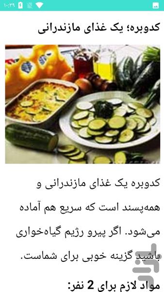 غذای سنتی - عکس برنامه موبایلی اندروید