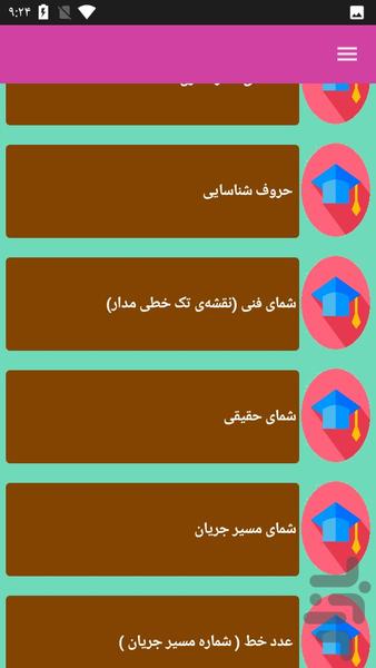 نقشه خوانی برق صنعت - عکس برنامه موبایلی اندروید