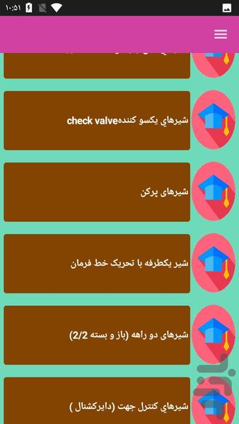عیب یابی شیر برقی - عکس برنامه موبایلی اندروید