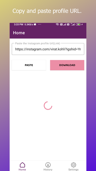 Profile picture download Insta - Image screenshot of android app