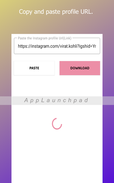 Profile picture download Insta - عکس برنامه موبایلی اندروید