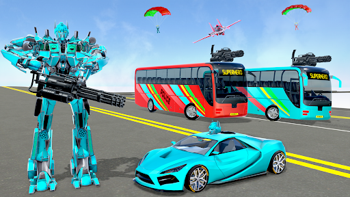 Flying Bus Robot Transform 3D - Image screenshot of android app