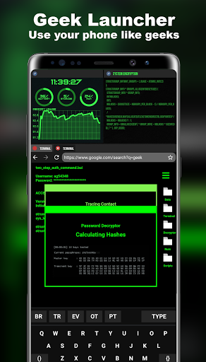 Geek Hacker Launcher - Image screenshot of android app