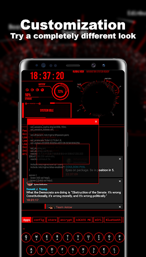 Hacker Theme Launcher - عکس برنامه موبایلی اندروید