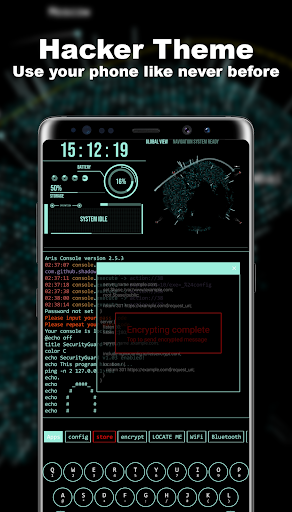 Hacker Theme Launcher - عکس برنامه موبایلی اندروید