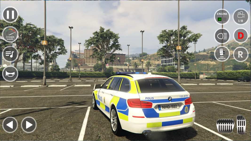 US Police Car Parking Games 3D - Gameplay image of android game