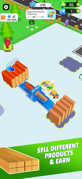 Wood Factory – Lumber Tycoon - عکس برنامه موبایلی اندروید