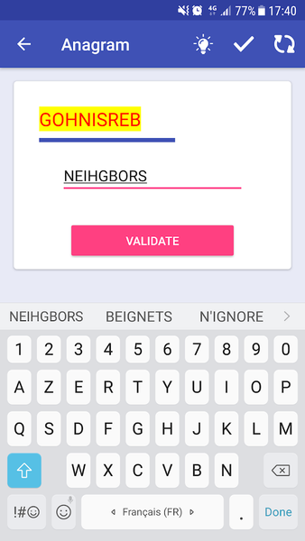 Anagram - Words Finder - Gameplay image of android game