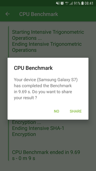 CPU Benchmark - Image screenshot of android app