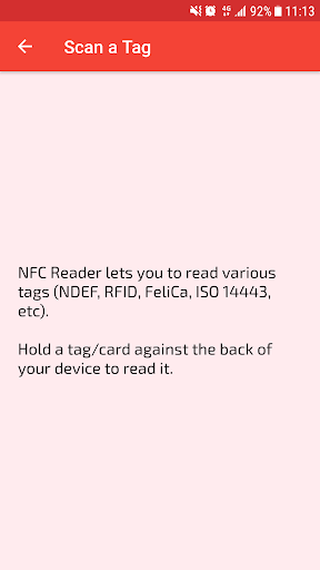 NFC Reader - Image screenshot of android app