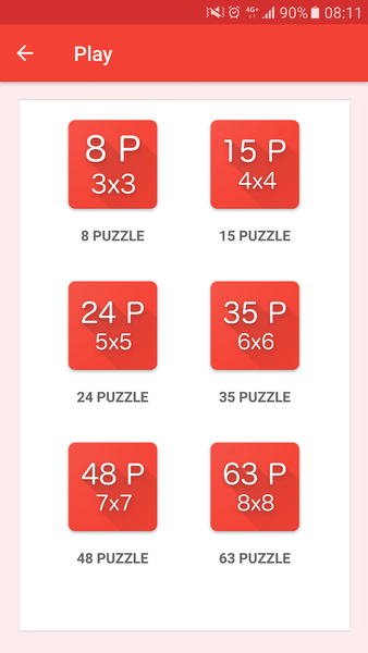 15 Puzzle (Game of Fifteen) - Gameplay image of android game