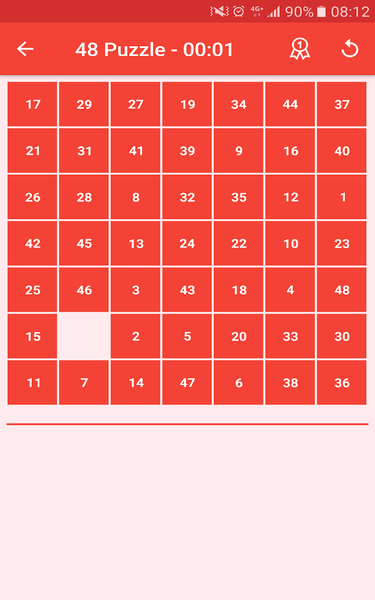 15 Puzzle (Game of Fifteen) - Gameplay image of android game