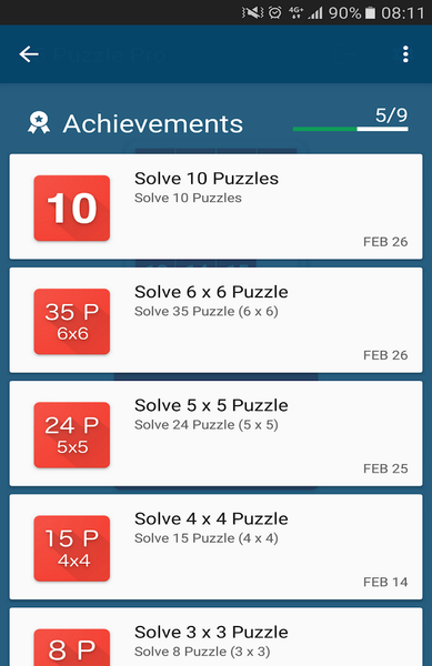 15 Puzzle (Game of Fifteen) - Gameplay image of android game