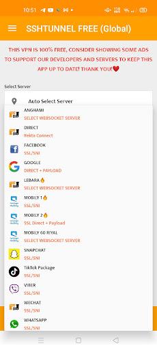 SSHTUNNEL FREE (Global) - Image screenshot of android app