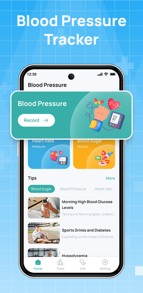 Blood Pressure & Sugar Tracker - عکس برنامه موبایلی اندروید