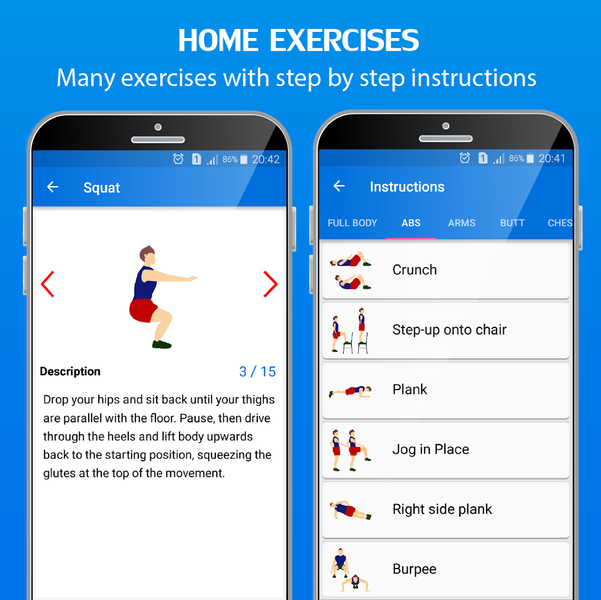 30 Day Home Workouts - Image screenshot of android app