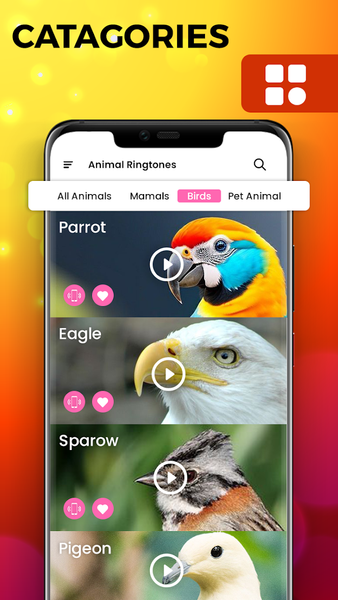 Animal Ringtones - Bird Sounds - Image screenshot of android app