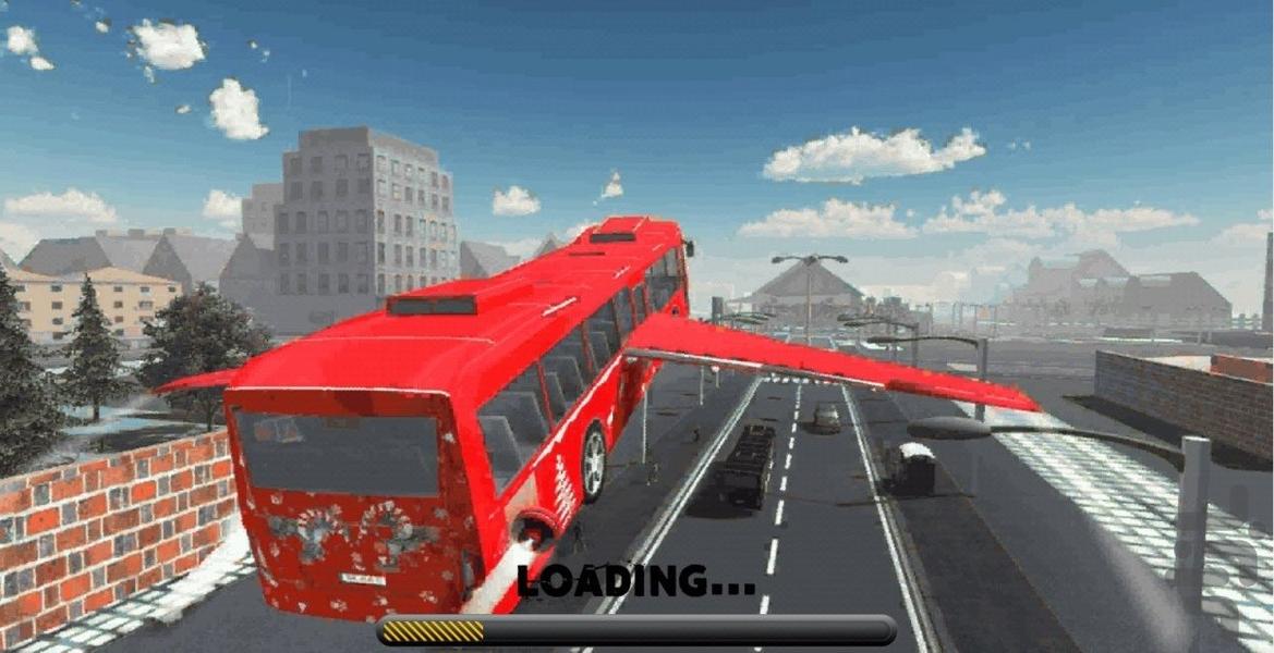 بازی اتوبوس پرنده : ماشین بازی - Gameplay image of android game