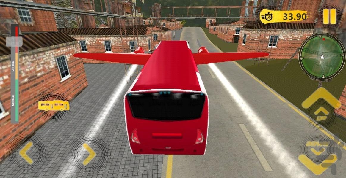بازی اتوبوس پرنده : ماشین بازی - Gameplay image of android game