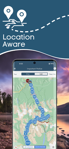 Glacier National Park GPS Tour - Image screenshot of android app