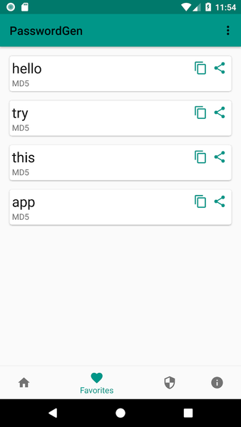 PasswordGen - عکس برنامه موبایلی اندروید