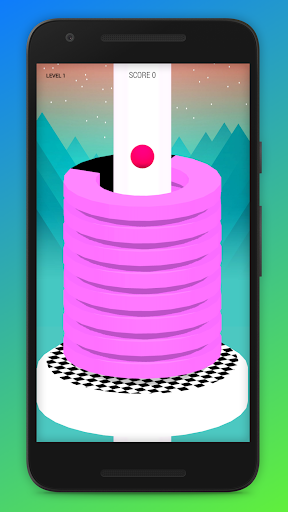 Stack Spiral Jump and Fall Ball - Gameplay image of android game